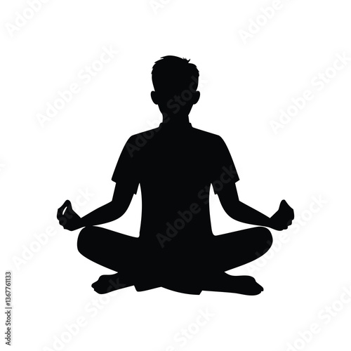 yoga silhouette vector