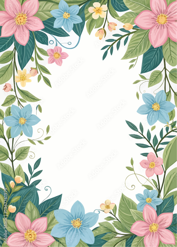 Obraz premium Floral Frame Template