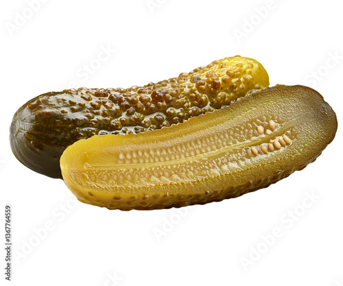 cornichons isolés sur un fond blanc