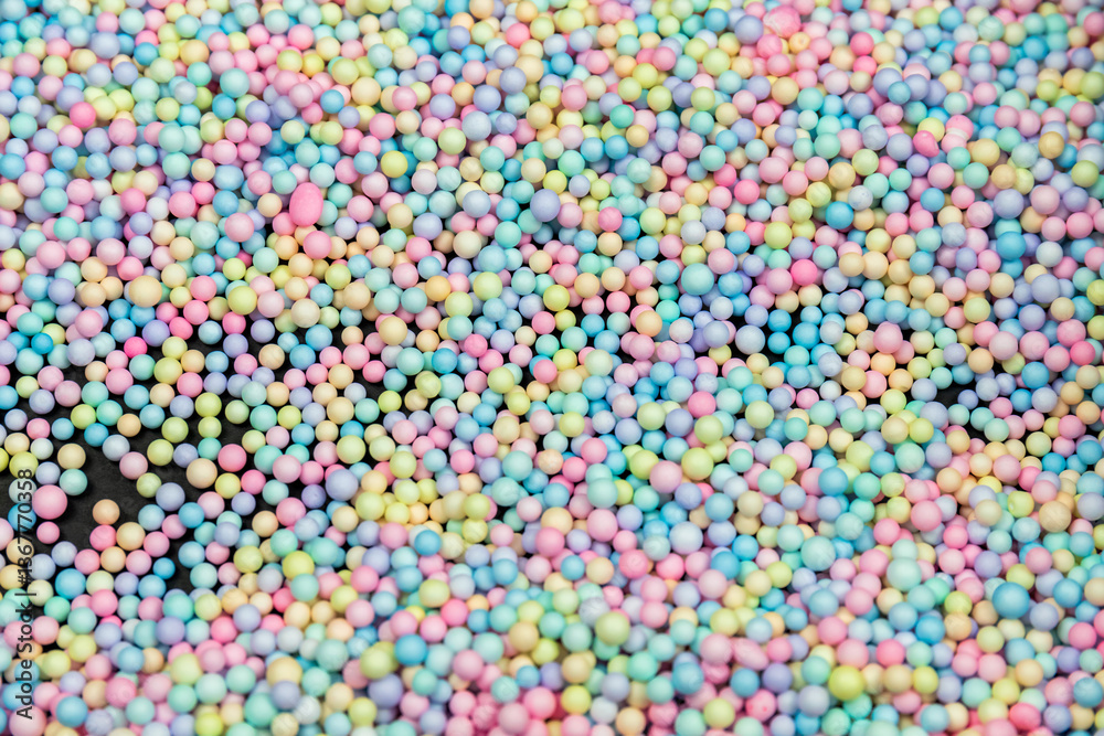 Colorful foam particles Colorful foam particles