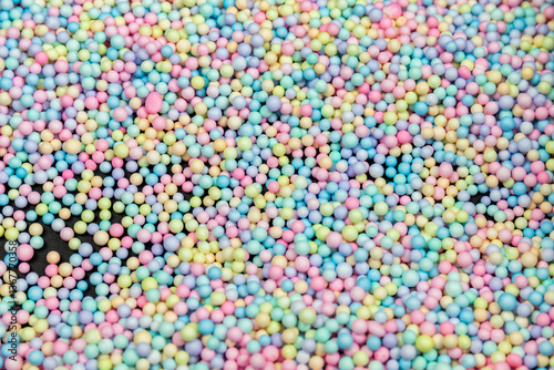 Colorful foam particles