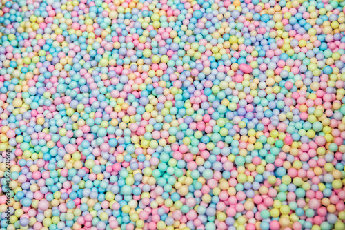 Colorful foam particles