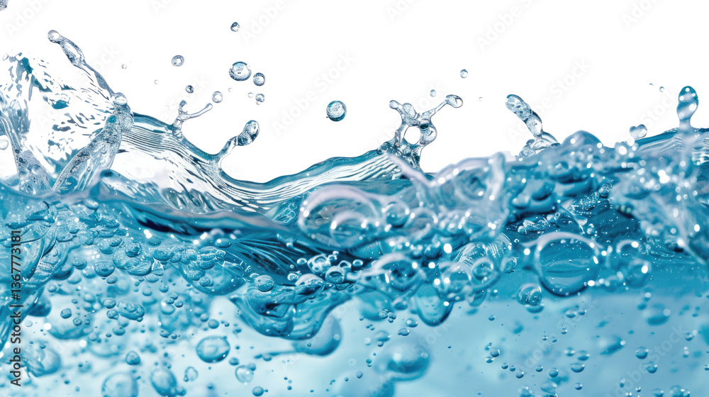 Dynamic Water Splash: Capturing a dynamic water splash with effervescent bubbles and crystal-clear clarity, creating a sense of freshness and vitality. Dynamic Water Splash: Capturing a dynamic water splash with effervescent bubbles and crystal-clear clarity, creating a sense of freshness and vitality.