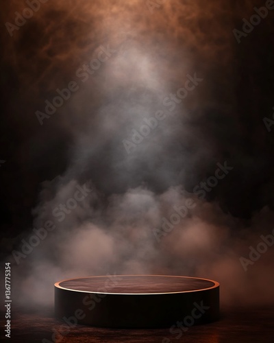 Wallpaper Mural Circular Platform in Smoky Environment Torontodigital.ca