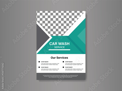 Modern Car Wash Service Flyer Design