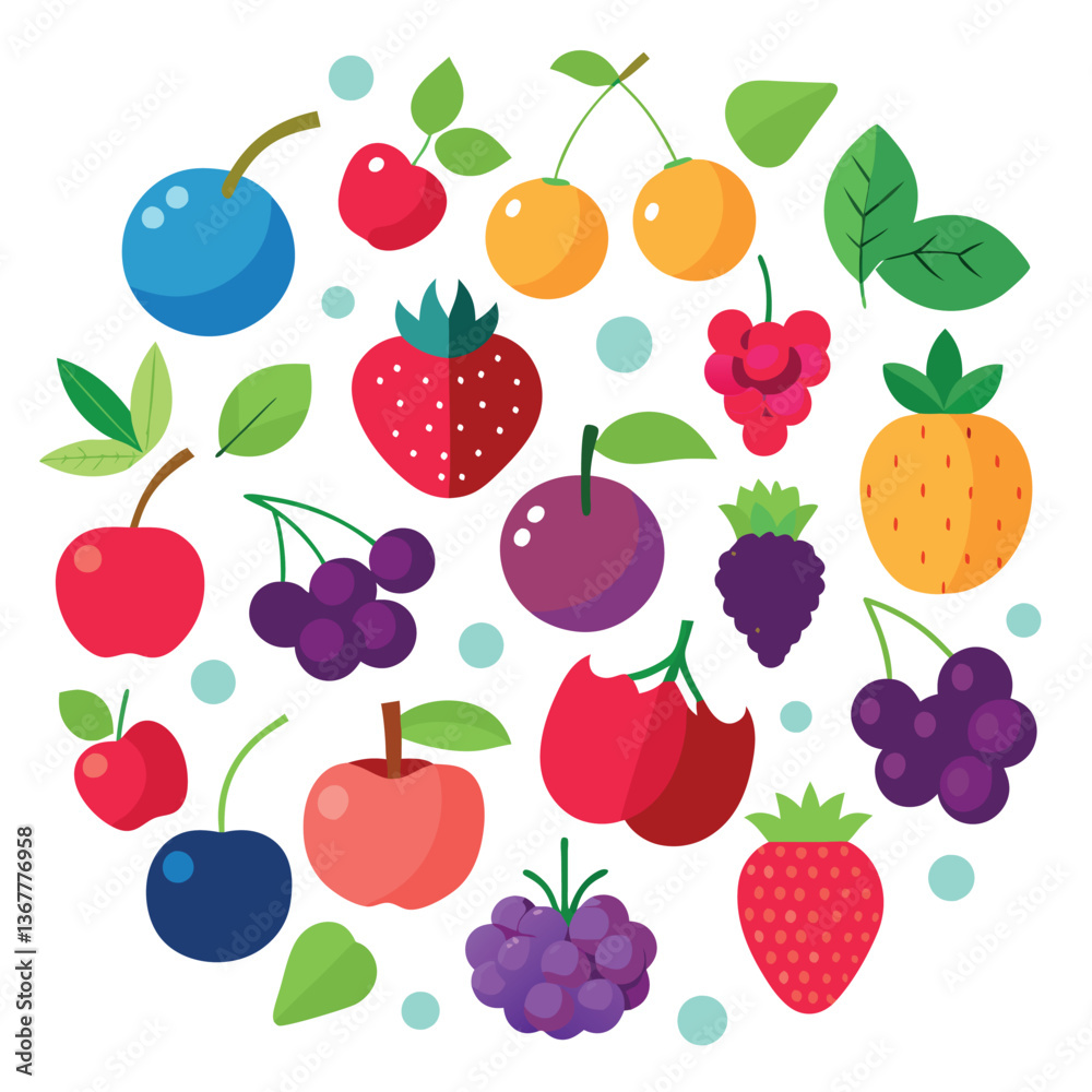 Seamless background with fruits Seamless background with fruits
