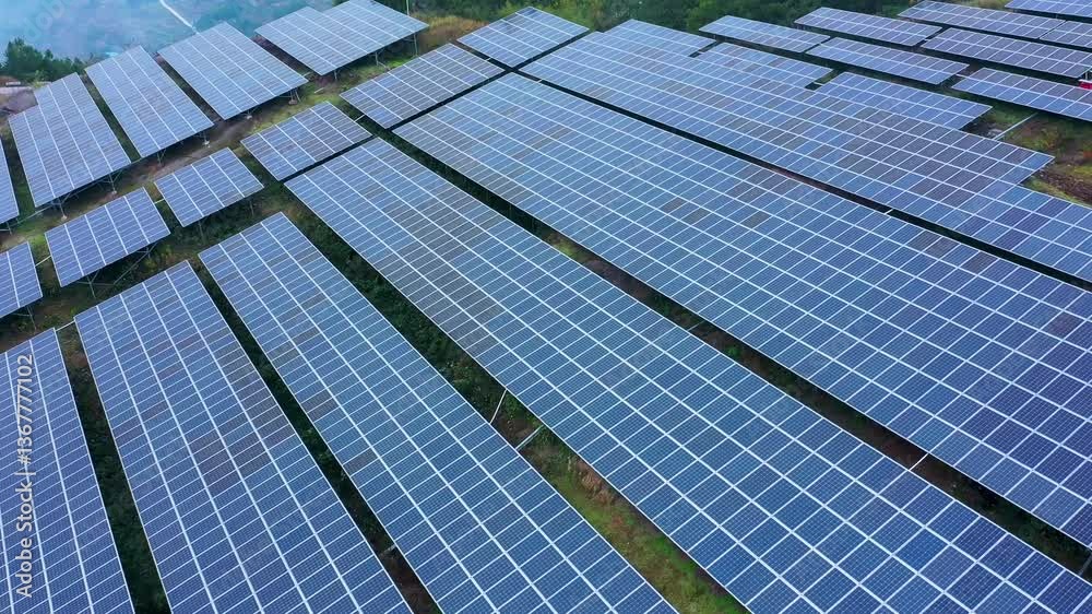 4K Aerial Video of Solar Panels Generating Energy 4K Aerial Video of Solar Panels Generating Energy