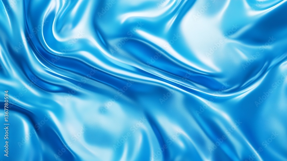 Fototapeta premium Digital Rendering of Light Blue Draped Fabric