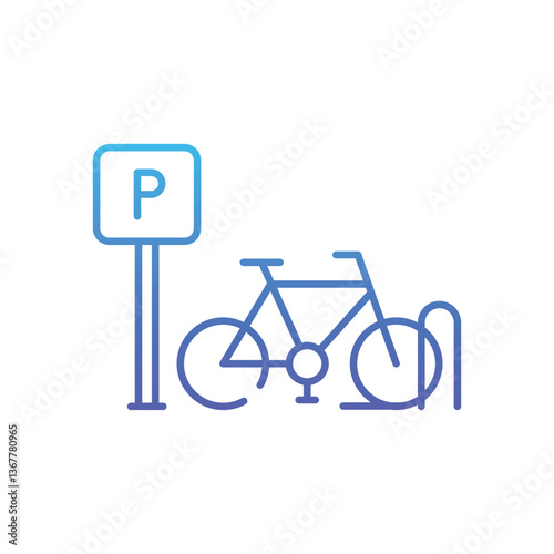 Bicycle Parking Vector icon