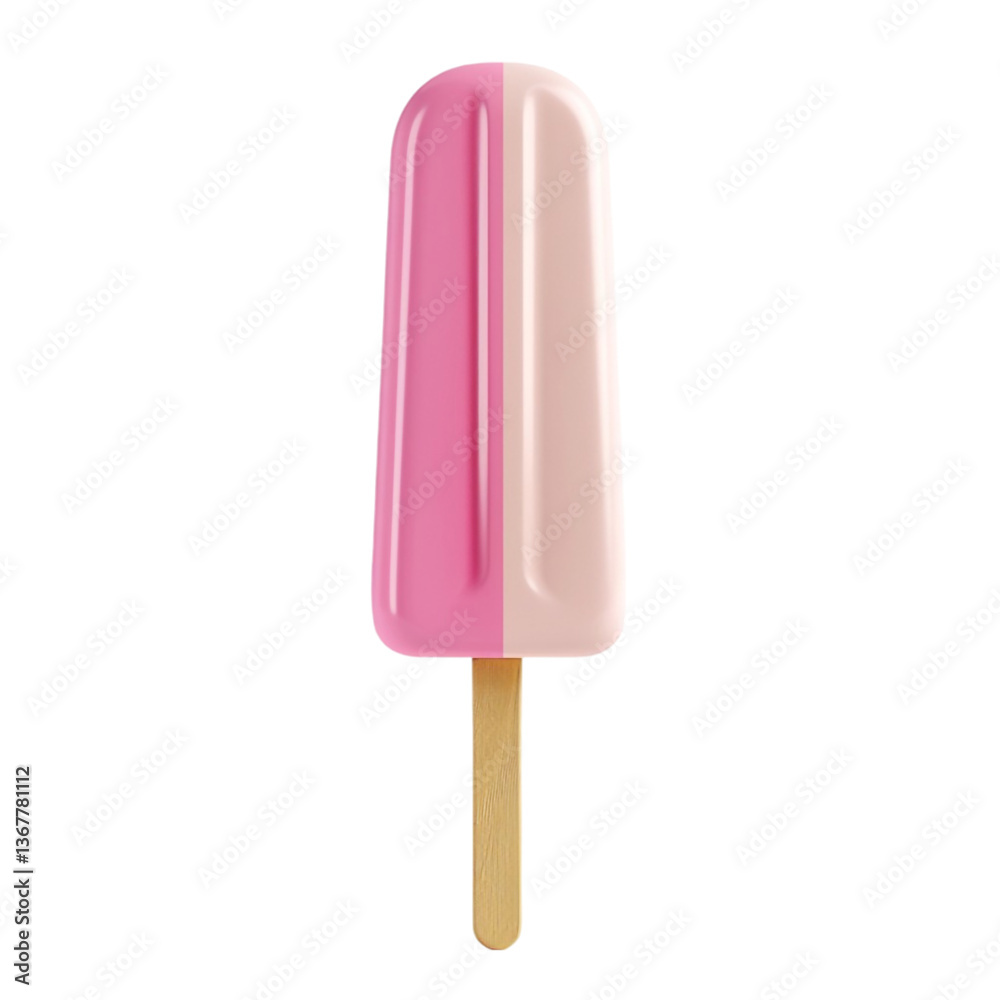 3D Render Illustration Ice Cream Stick Isolated on Transparent Background 3D Render Illustration Ice Cream Stick Isolated on Transparent Background