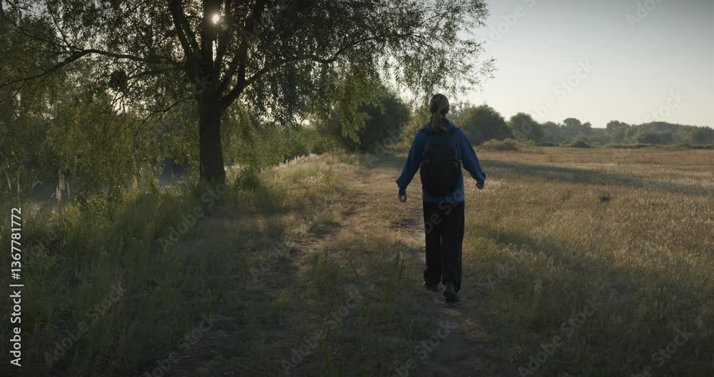 Young Man Walk Enjoying Nature in the Morning 4K 10-bit Young Man Walk Enjoying Nature in the Morning 4K 10-bit