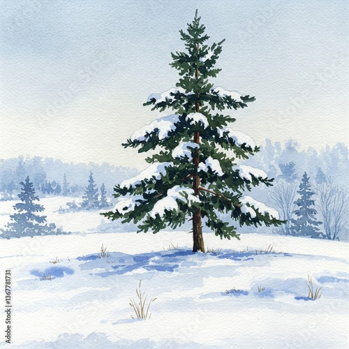 snow covered trees