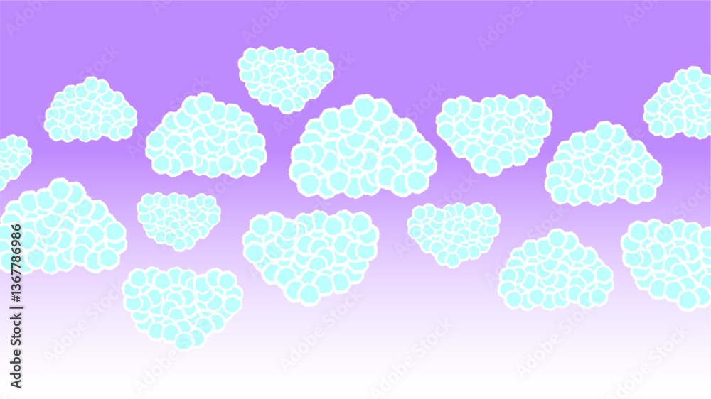 nuage bleu dans un ciel violet