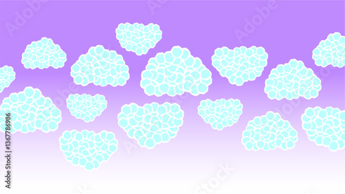 nuage bleu dans un ciel violet