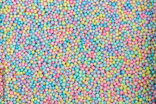 Colorful packing filler foam particles
