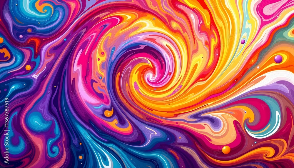 Obraz premium Vibrant Swirling Abstract Art Background Texture