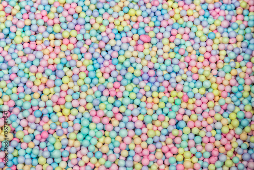 Colorful packing filler foam particles
