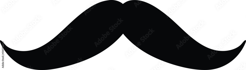Fototapeta premium Mustache icon vector