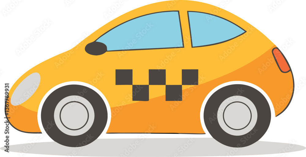 Naklejka premium Taxi car icon. Vector illustration