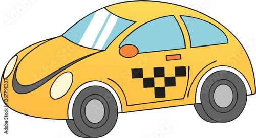 Taxi car icon. Vector illustration