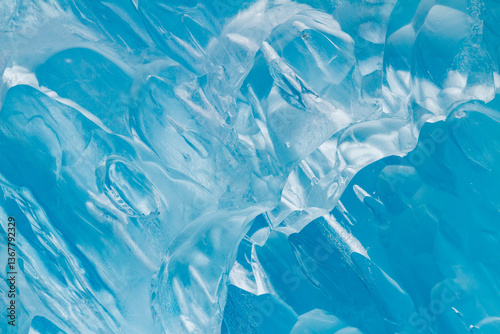 Glacial iceberg detail from ice calved off the Sawyer Glacier in Tracy Arm, Southeast Alaska