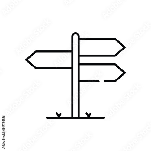 Direction Sign Vector icon