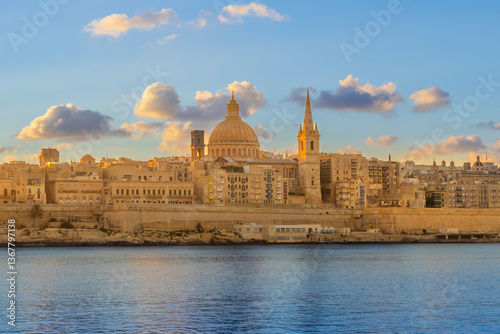 St. Pauls Pro-Cathedral and The Basilica of Our Lady of Mount Carmel, Marsamxett Harbour, Valletta