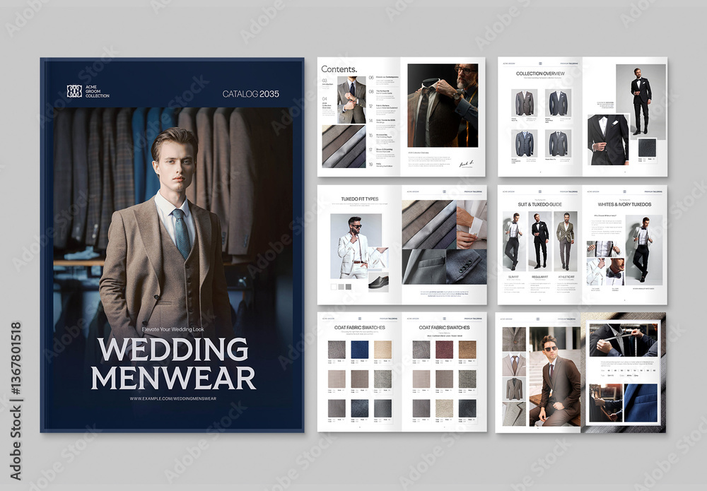 Menswear Catalog Layout Stock Template | Adobe Stock