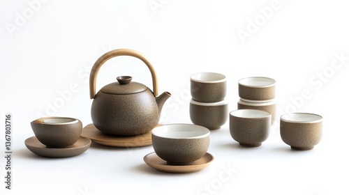 Elegant Ceramic Tea Set Display