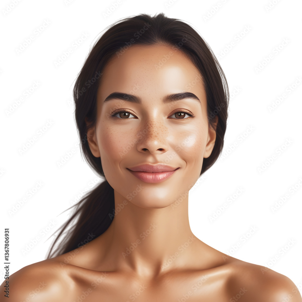 portrait of young woman on transparent background portrait of young woman on transparent background