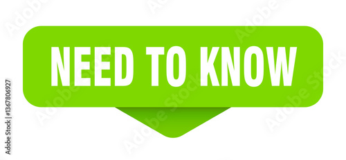 need to know sticker. need to know sign on transparent background
