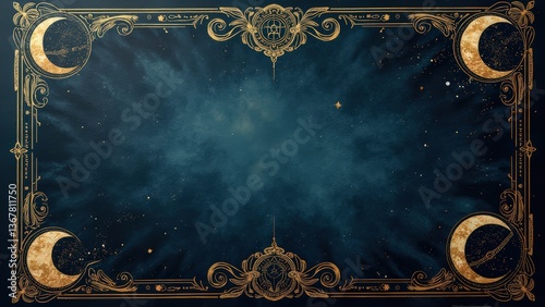 A dark and enchanting celestial whimsigothic background