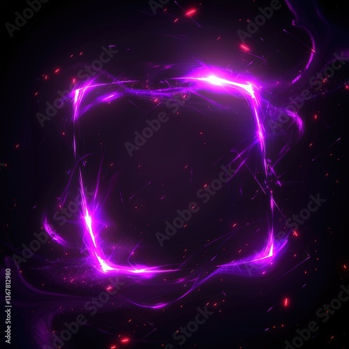 Vibrant purple abstract light frame