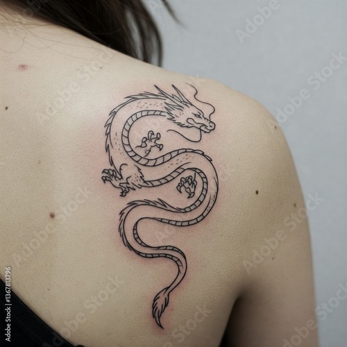 woman with tattoo