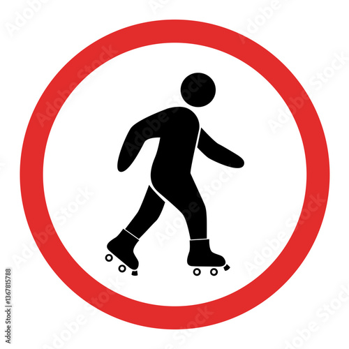 No Roller Skating Sign