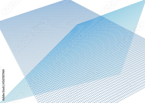 白い背景に青い網目の抽象的な背景