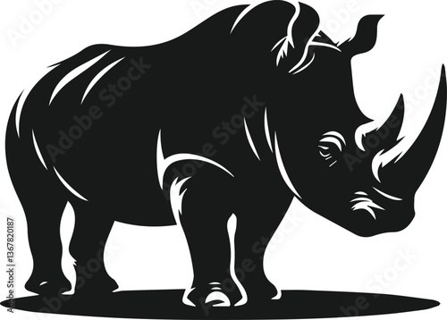 rhino animal vector silhouette
