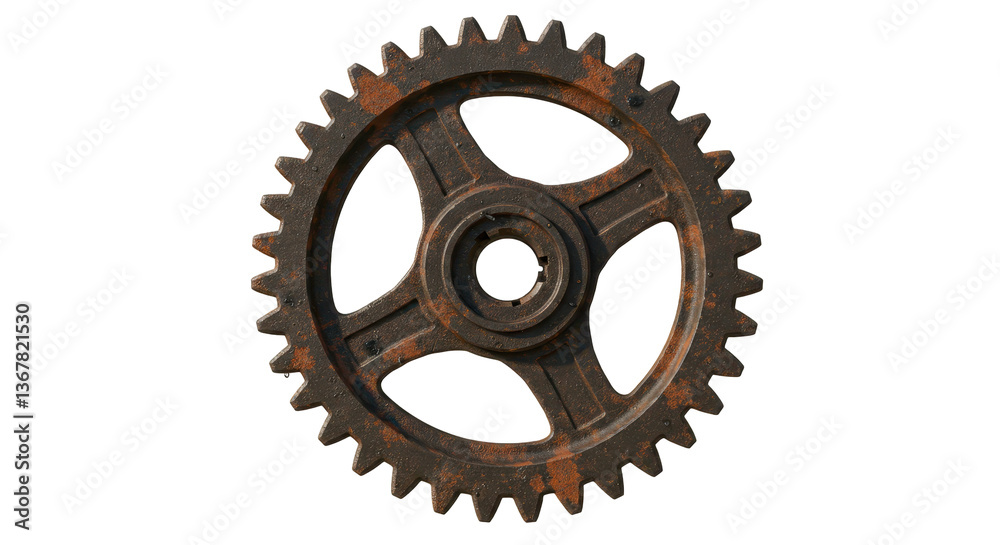 Isolated Rusty Gear Isolated Rusty Gear