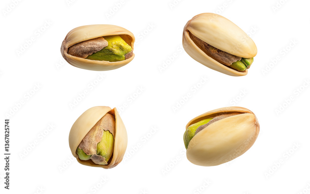Fototapeta premium pistachio isolated on png transparent background, full depth of field
