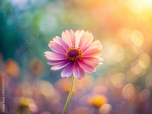 Minimalist Nature Photography: Single Elegant Wildflower Bloom