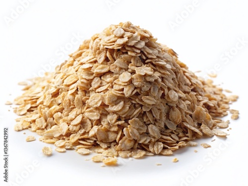 Obraz na płótnie Minimalist Oatmeal Flakes: Healthy Vegetarian Breakfast Food w salonie