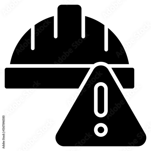 Helmet Alert glyph icon