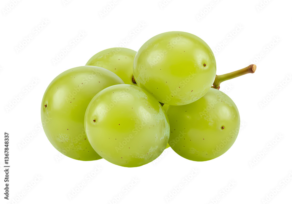 Green Grapes: Fresh Fruit Image on Transparent background Green Grapes: Fresh Fruit Image on Transparent background