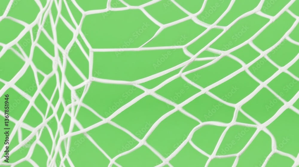 Obraz premium Abstract White Net Structure Against Bright Green Background
