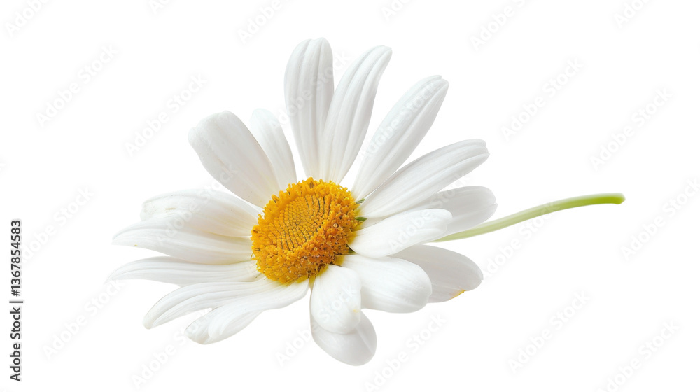 Obraz premium White daisy flower blooming with transparent background