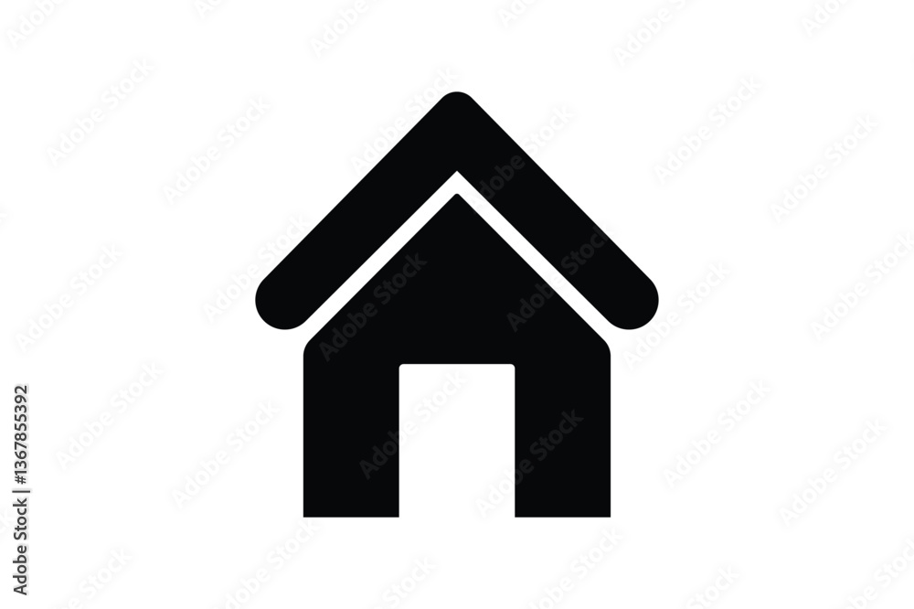 Minimalist House Flat Icon, home flat icon, flat real estate icon, classic house icon, house silhouette Minimalist House Flat Icon, home flat icon, flat real estate icon, classic house icon, house silhouette