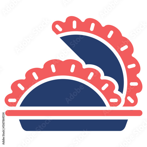 Dumplings mixed color icon
