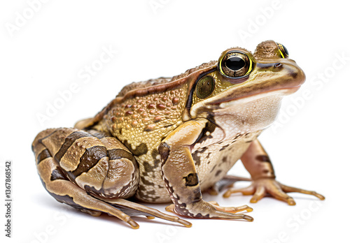Vibrant Green Frog with Yellow Eyes for Nature and Wildlife Themes