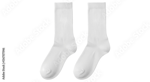 White Crew Socks: 2 Pack on Transparent  background
