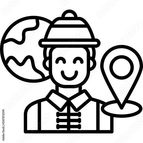 Global Location Icon Vector Element